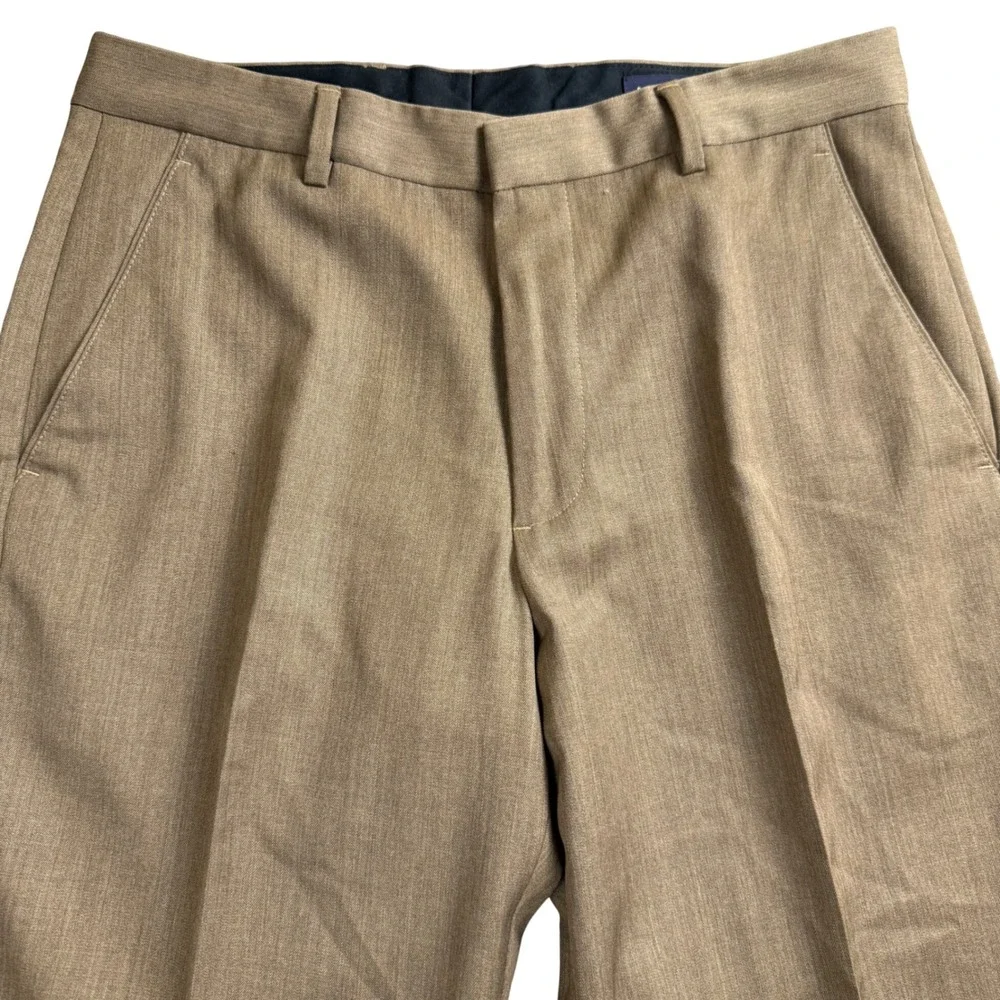 Banana Republic 100 % Wool Dress Pants Men 32x30 Brown Lightweight Relaxed Fit